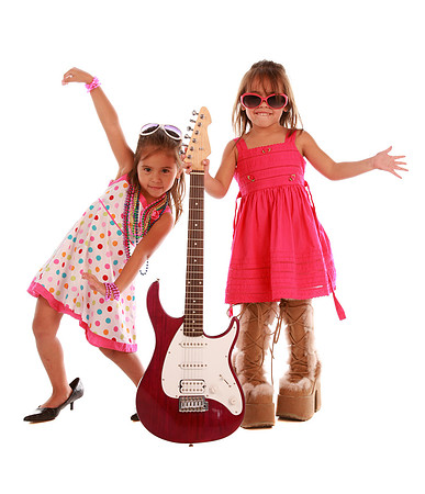 Two sisters having fun