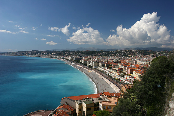 Aerial View of Nice Cote d'Azur.