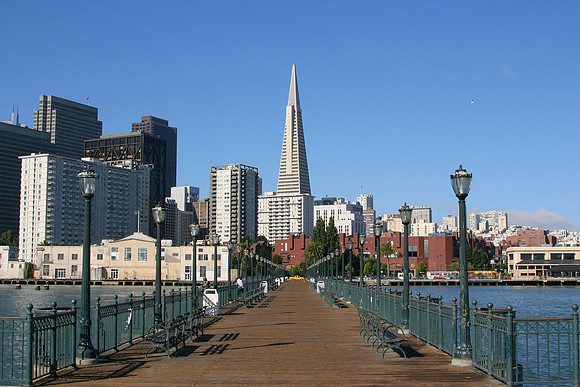 Embarcadero and Transamerica building.